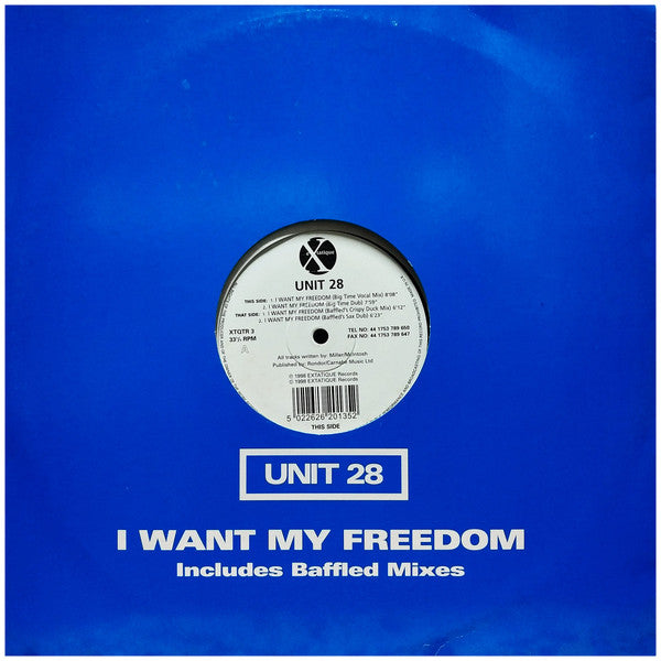 Unit 28 : I Want My Freedom (12")