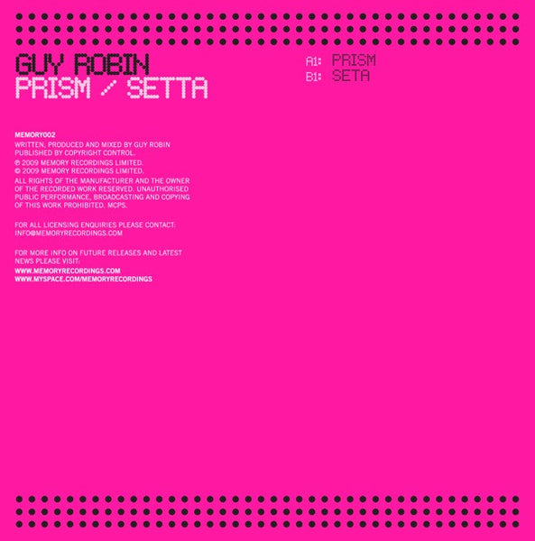 Guy Robin : Prism / Setta (12")