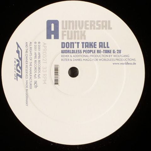 Universal Funk : Don't Take All (12")