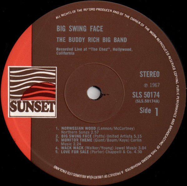 Buddy Rich Big Band : Big Swing Face (LP, RE)