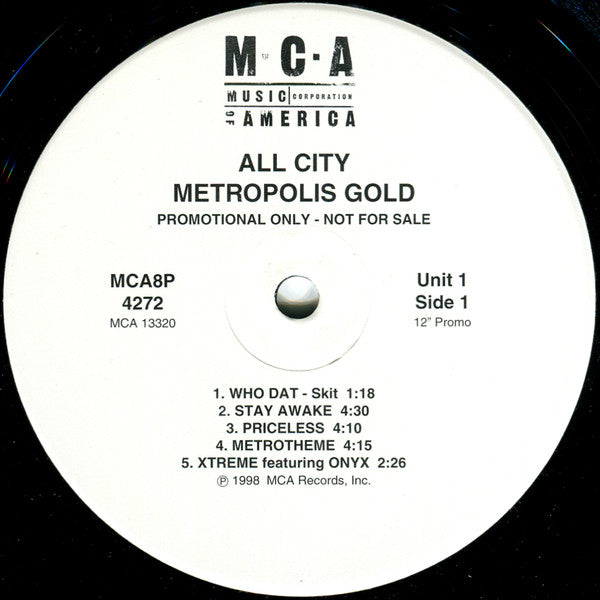 All City : Metropolis Gold (2xLP, Album, Promo)