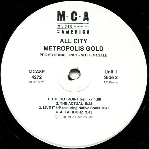 All City : Metropolis Gold (2xLP, Album, Promo)