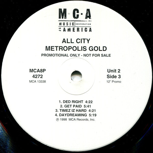 All City : Metropolis Gold (2xLP, Album, Promo)