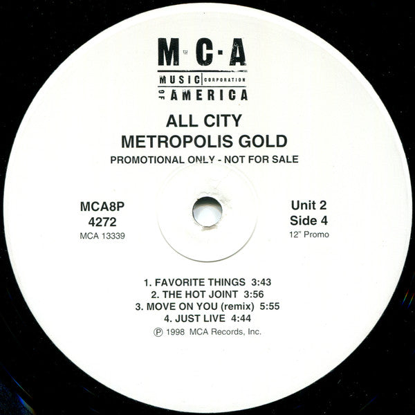 All City : Metropolis Gold (2xLP, Album, Promo)