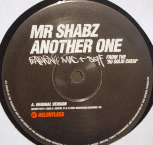 Mr. Shabz : Another One (12", S/Sided, Promo)