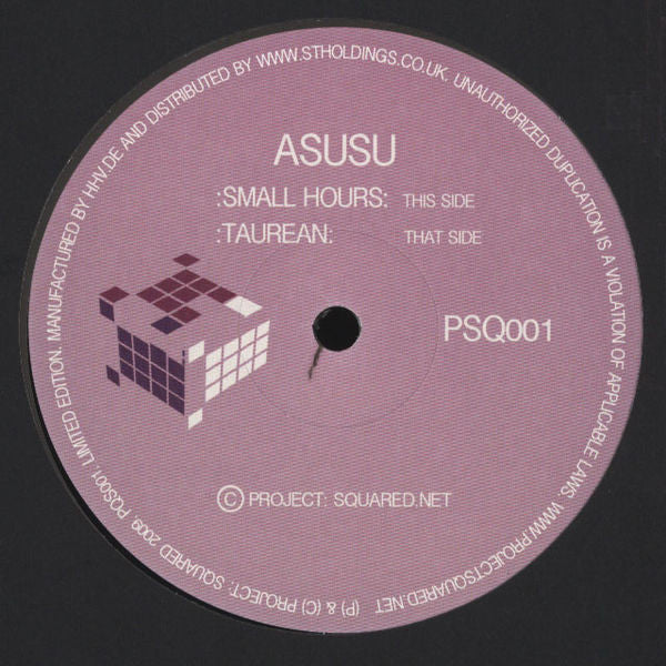 Asusu : Small Hours / Taurean (12")