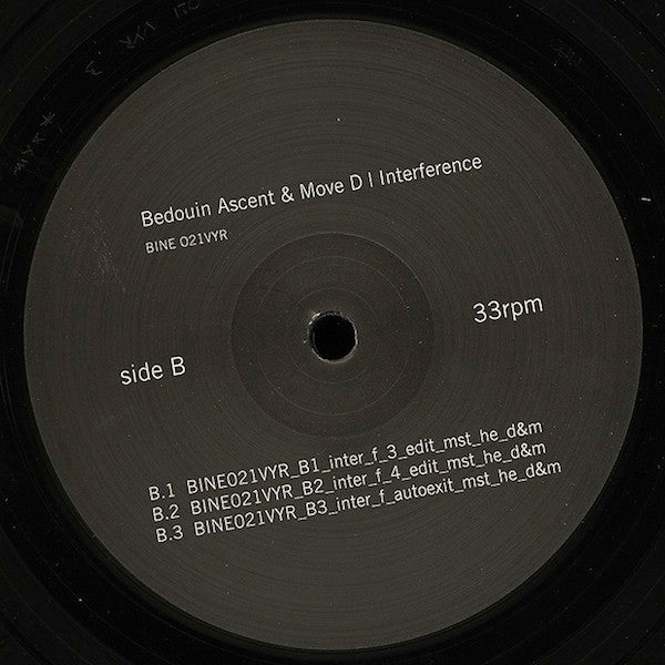 Bedouin Ascent & Move D : Interference (12", EP, Ltd)