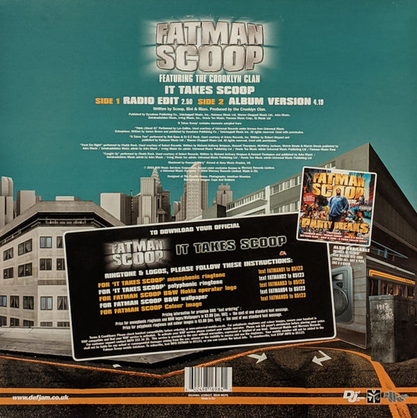 Fatman Scoop Featuring Crooklyn Clan : It Takes Scoop (12")