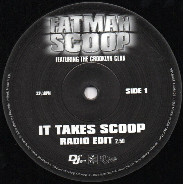 Fatman Scoop Featuring Crooklyn Clan : It Takes Scoop (12")