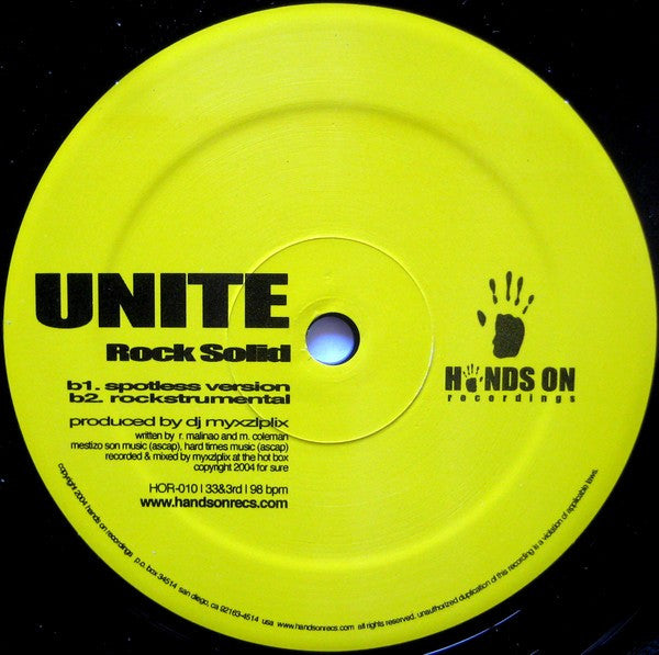 Unite (2) : Saturday Night Special / Rock Solid (12")