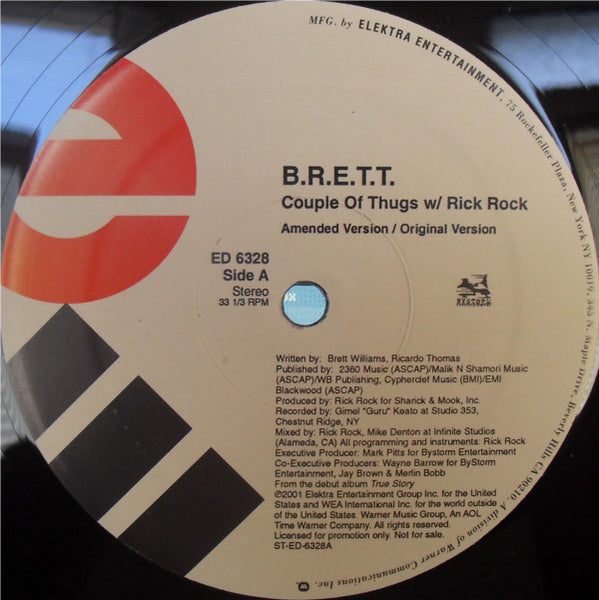 B.R.E.T.T. W/ Rick Rock (2) : Couple Of Thugs (12", Promo)