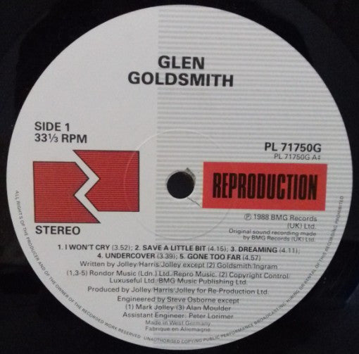 Glen Goldsmith : What You See Is What You Get (LP, Album + 12", Single + Gat)