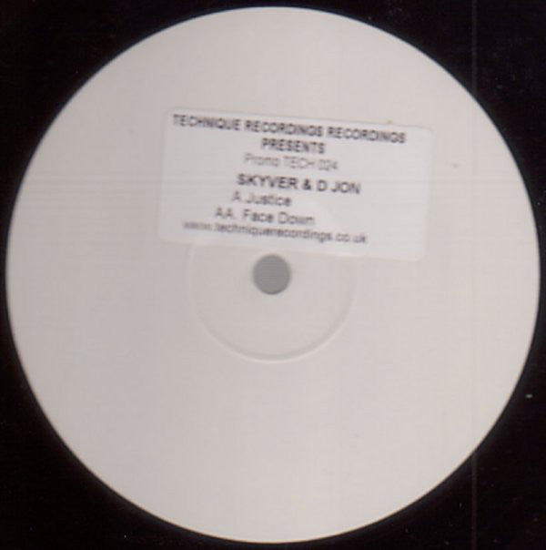 Skyver & D Jon : Justice / Face Down (12", Promo, W/Lbl)