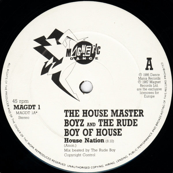 The Housemaster Boyz And The Rude Boy Of House : House Nation (12")