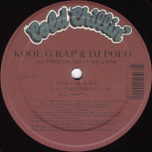 Kool G Rap & D.J. Polo : Ill Street Blues / F*@K U Man (12", RE)
