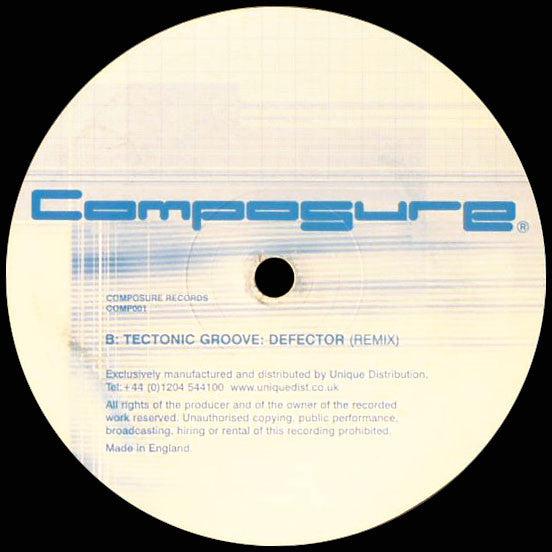 Tectonic Groove : Defector (12")