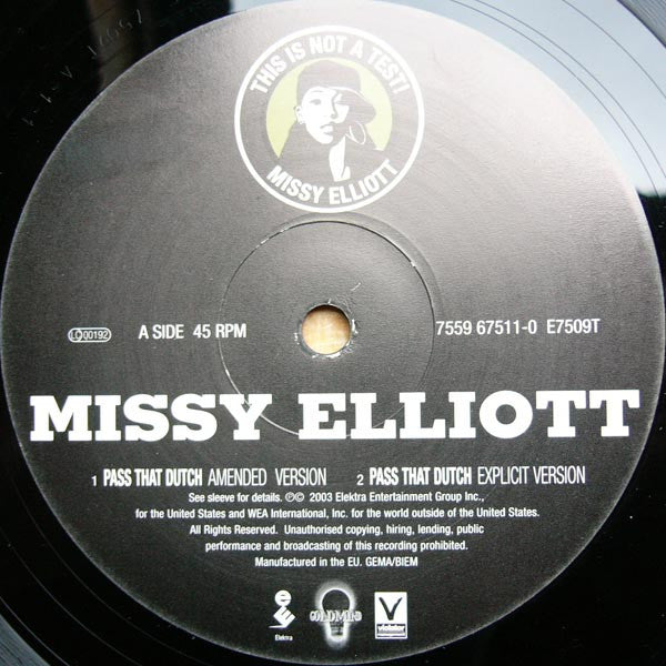 Missy Elliott : Pass That Dutch (12")