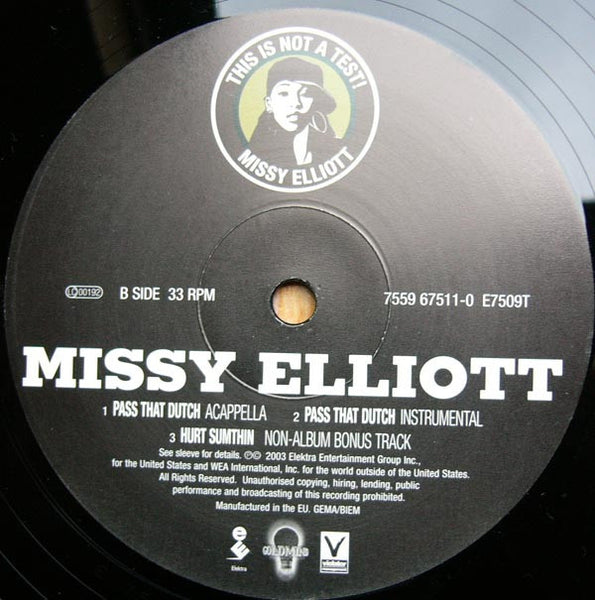 Missy Elliott : Pass That Dutch (12")