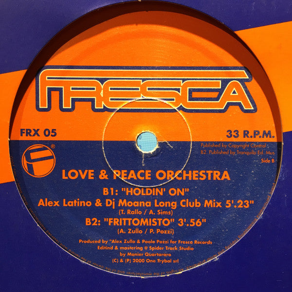 Love & Peace Orchestra : Holdin' On (12", W/Lbl)