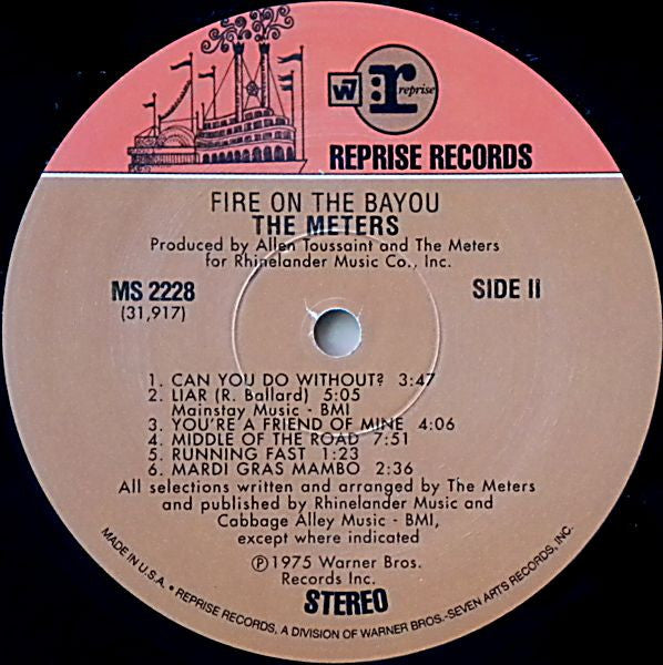 The Meters : Fire On The Bayou (LP, Album, RE)