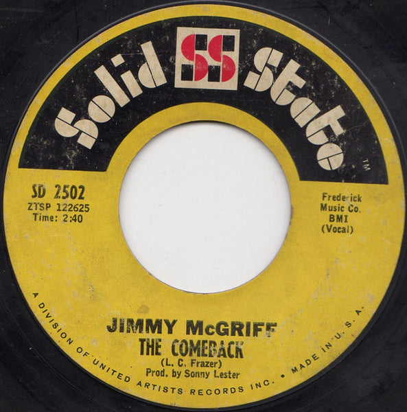 Jimmy McGriff : The Comeback / Cherry (7")