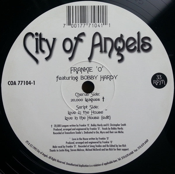 Frankie O Featuring Bobby Hardy : 20000 Leagues (12", EP)