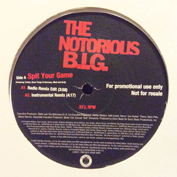 Notorious B.I.G. : Spit Your Game / Hold Ya Head (12", Promo)