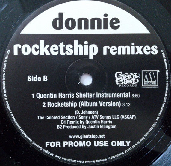 Donnie : Rocketship (Remixes) (12", Promo)