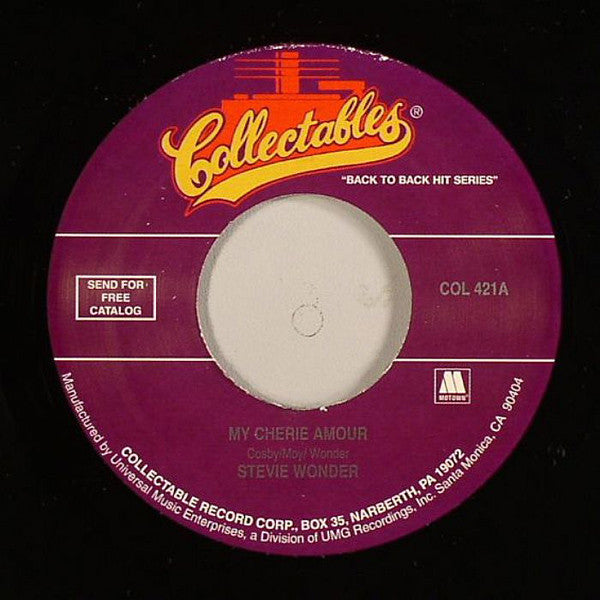 Stevie Wonder : My Cherie Amour / Yester-Me, Yester-You, Yesterday (7")