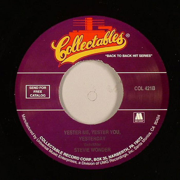 Stevie Wonder : My Cherie Amour / Yester-Me, Yester-You, Yesterday (7")