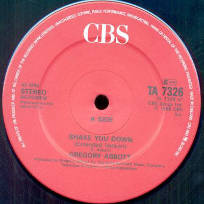 Gregory Abbott : Shake You Down (Extended Version) (12", Single)