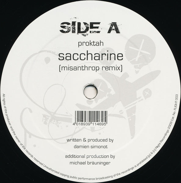 Proktah / Lost Sequence : Saccharine (Misanthrop Remix) / Full Metal Planet (12")