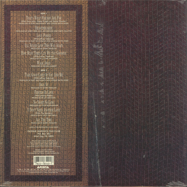 Dionne Warwick : Greatest Hits 1979-1990 (LP, Comp)