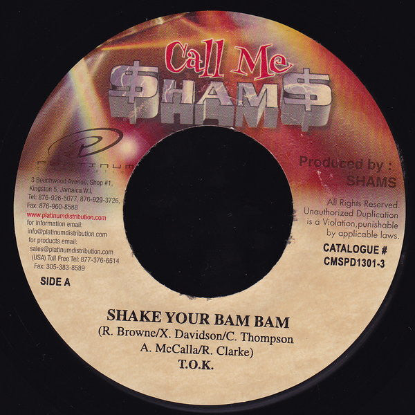 T.O.K. : Shake Your Bam Bam (7")