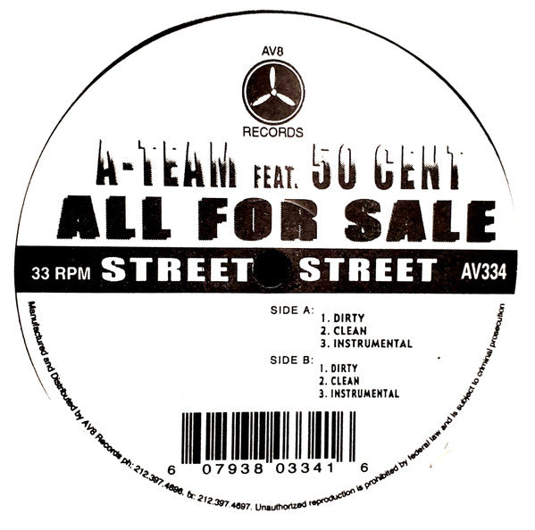 A-Team (6) Feat. 50 Cent : All For Sale (12")