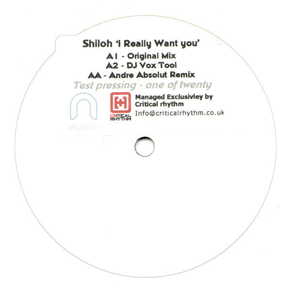 Shiloh : I Really Want U (12", TP, W/Lbl, Sti)