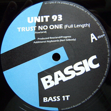 Unit 93 : Trust No One (12")