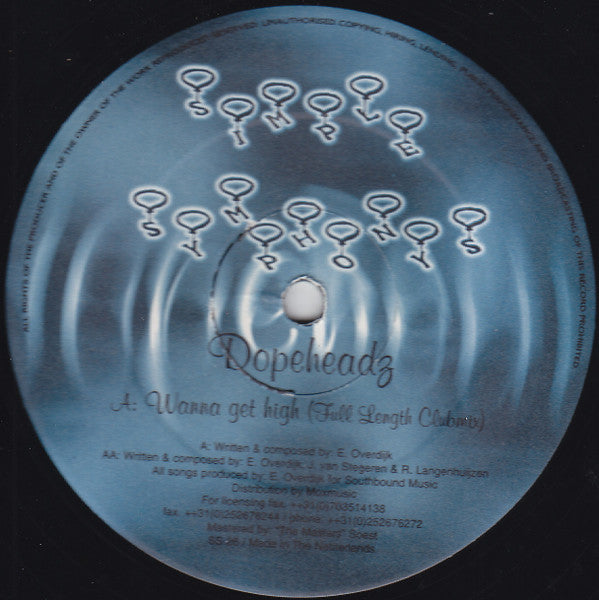 Dopeheadz : Wanna Get High (12")