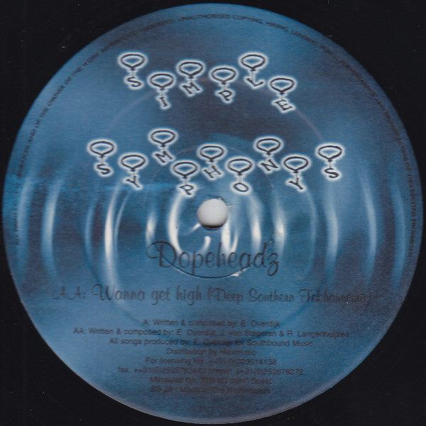 Dopeheadz : Wanna Get High (12")