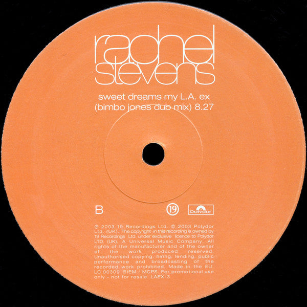 Rachel Stevens : Sweet Dreams My L.A. Ex (12", Promo)
