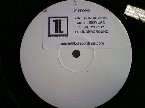 Boylan : Everybody / Underground (12", Promo, W/Lbl)