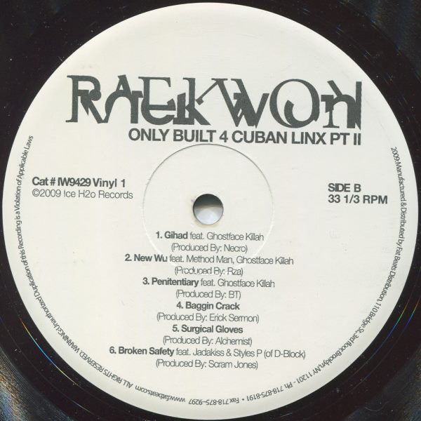 Raekwon : Only Built 4 Cuban Linx... Pt. II (2xLP, Album, Ltd, Pur)