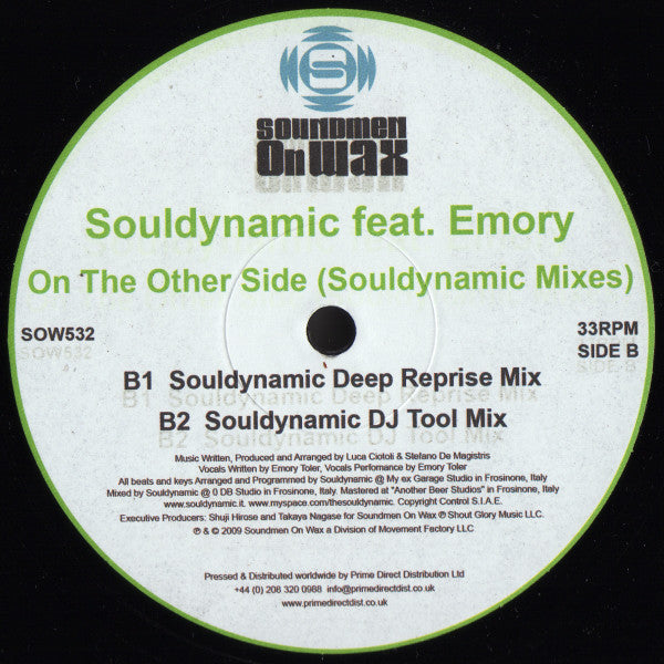 Souldynamic Feat. Emori : On The Other Side (Souldynamic Mixes) (12")