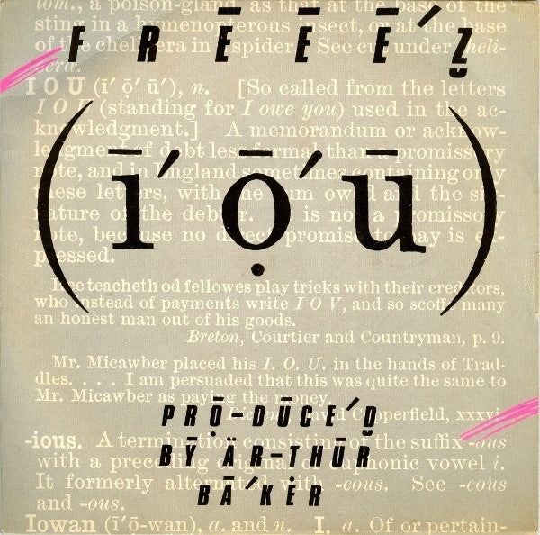 Freeez : I.O.U. (7", Single, Pus)