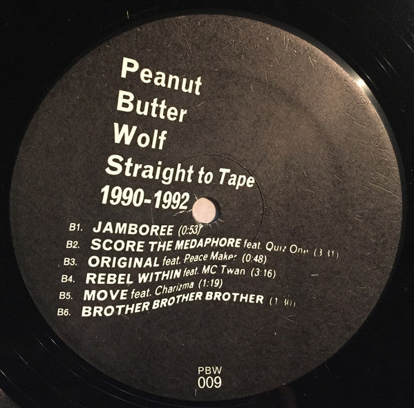 Peanut Butter Wolf : Straight To Tape 1990-1992 (2xLP, Comp)