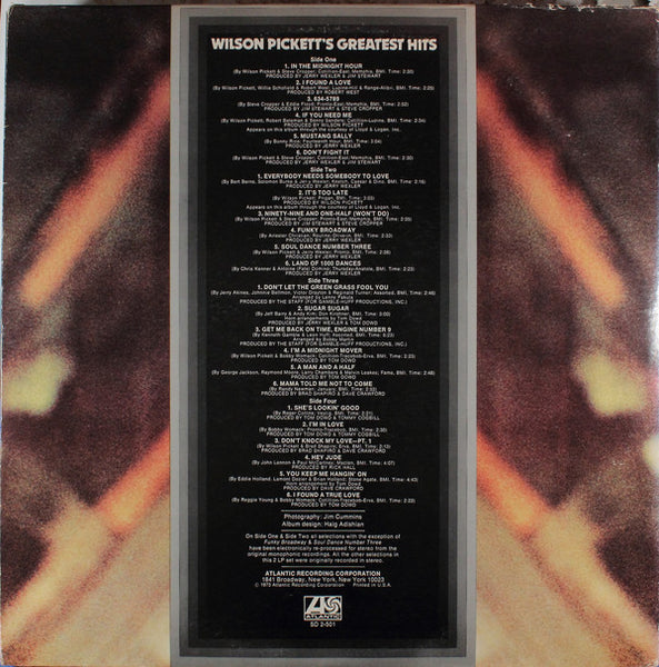 Wilson Pickett : Wilson Pickett's Greatest Hits (2xLP, Comp, RE, PR )