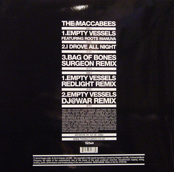 The Maccabees Featuring Roots Manuva : Empty Vessels (12")