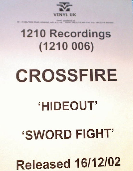 Crossfire : Hideout / Sword Fight (12", Promo, W/Lbl)