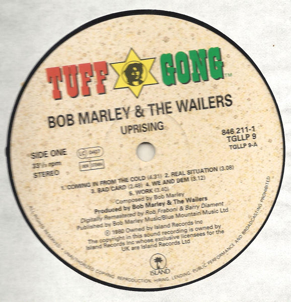 Bob Marley & The Wailers : Uprising (LP, Album, RE)