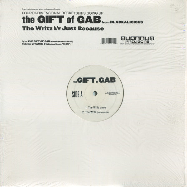 The Gift Of Gab : The Writz / Just Because (12")